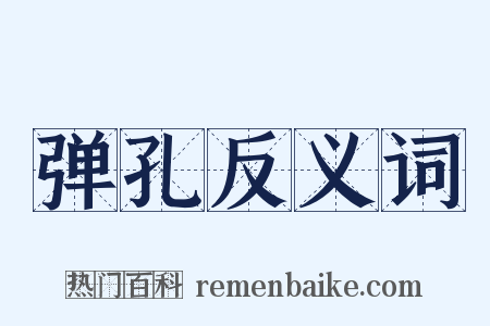 弹孔反义词是什么意思的图片